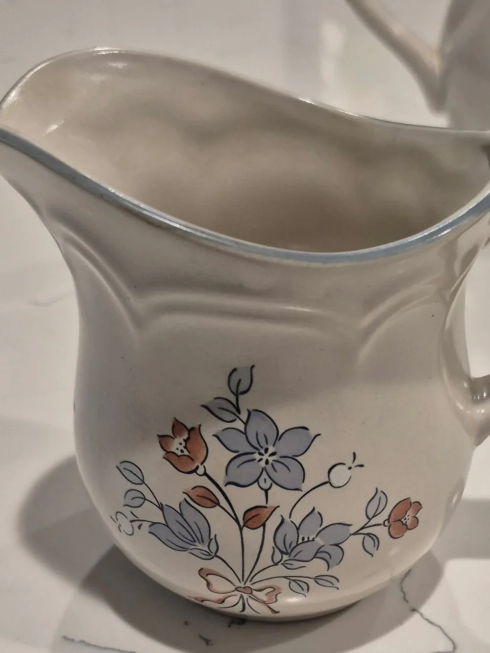 Cottage Core Cordella Bluet Teapot and Creamer